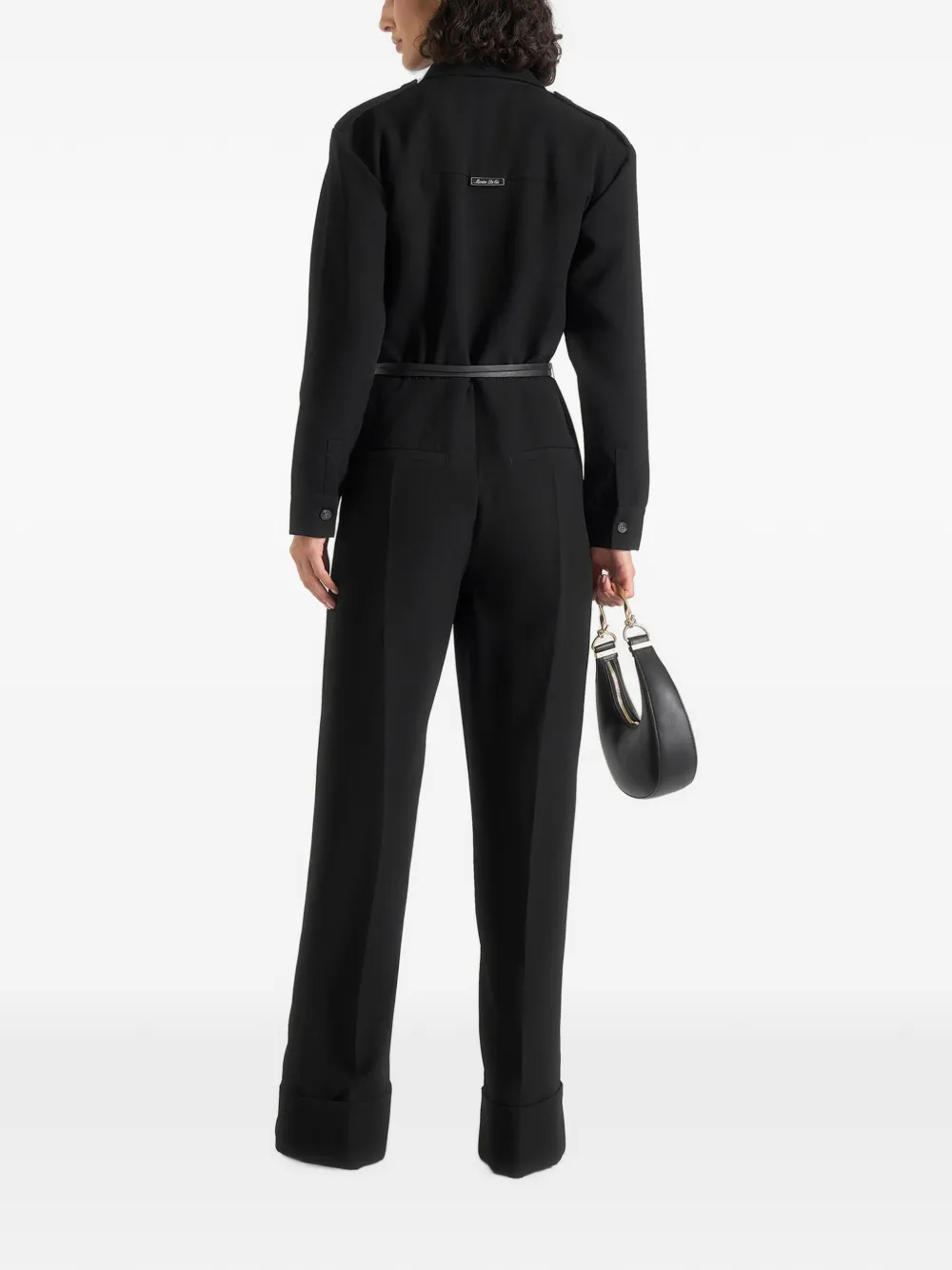 Manière De Voir Ruby jumpsuit met ceintuur Zwart