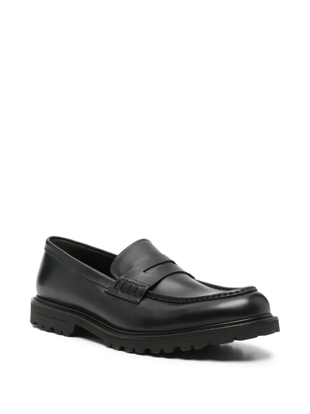 Fratelli Rossetti lug-sole penny-slot loafers Zwart