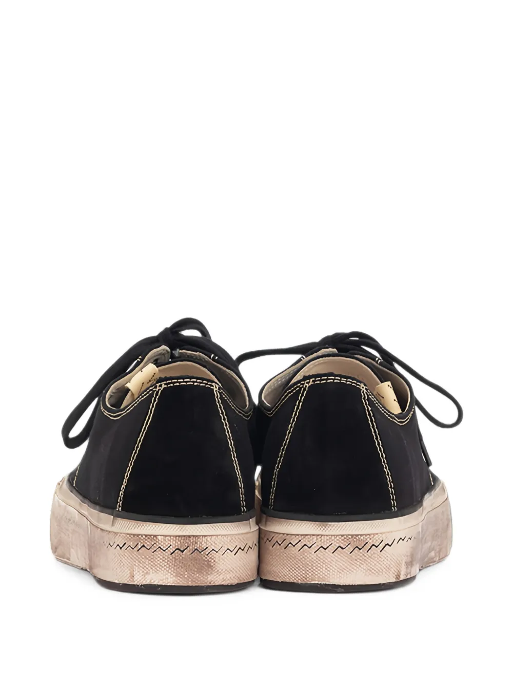 visvim distressed-effect lace-up sneakers Zwart