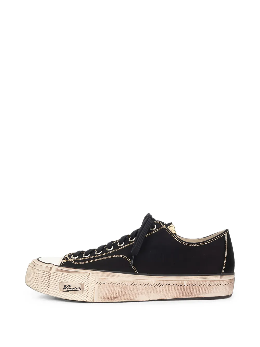 Visvim distressed-effect lace-up sneakers Zwart