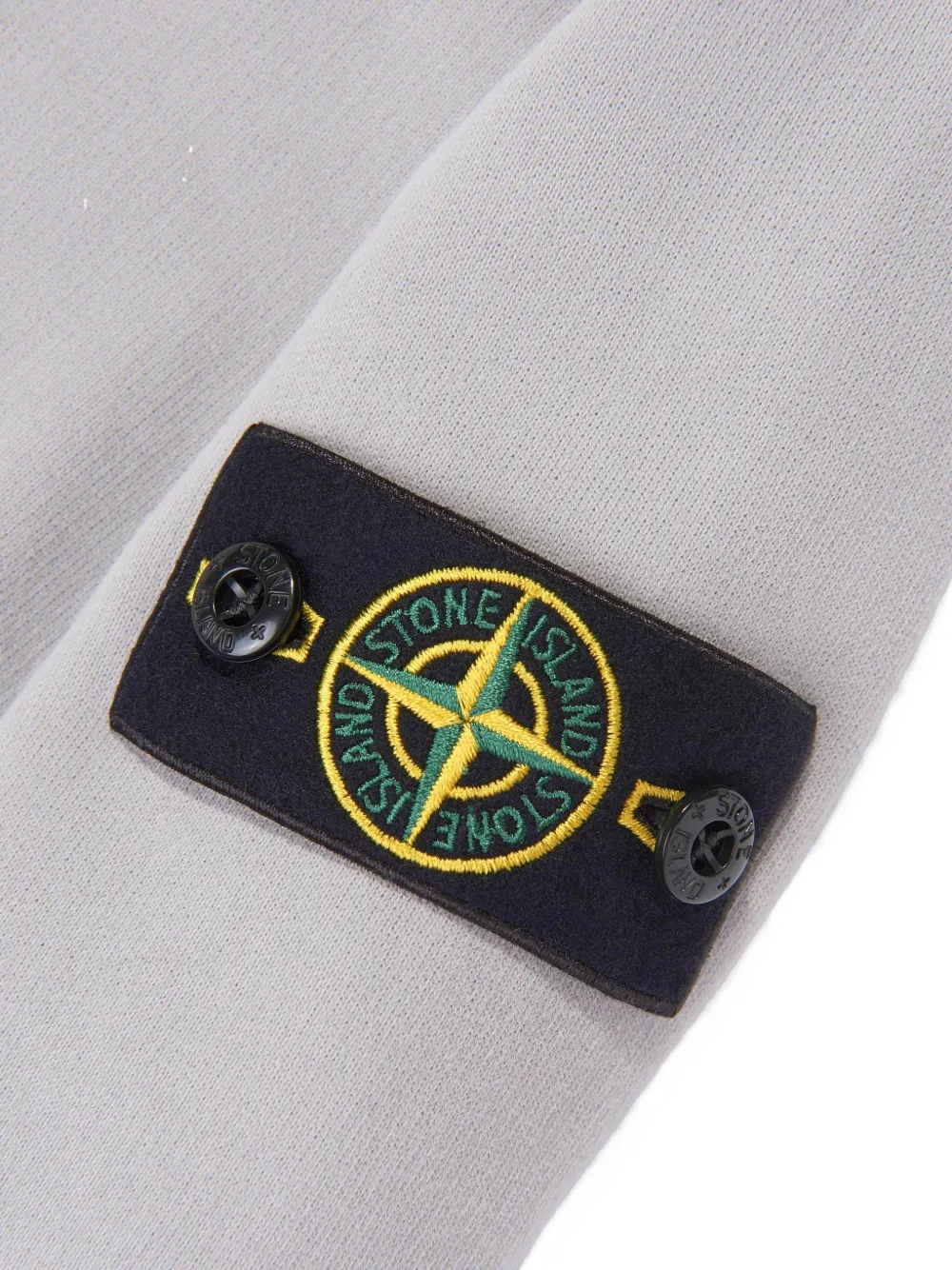 Stone Island Junior logo-patch polo shirt Grijs