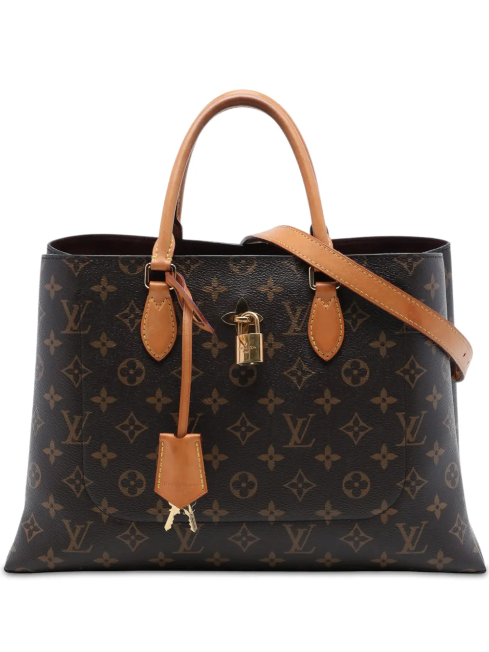 Louis Vuitton Pre-Owned Borsa tote Flower con monogramma 2018 - Marrone