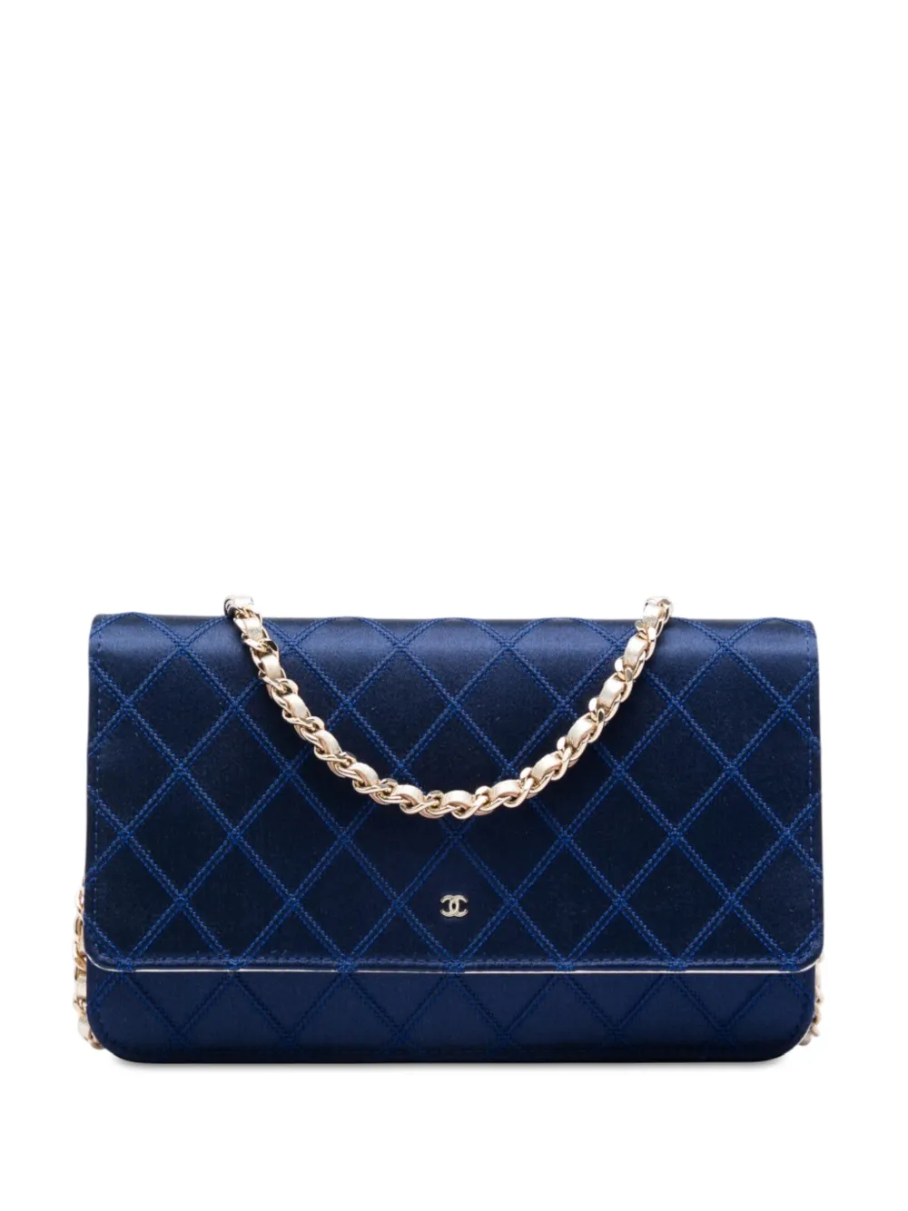 CHANEL Pre-Owned Borsa a tracolla CC in raso con motivo trapuntato 2011 - Blu