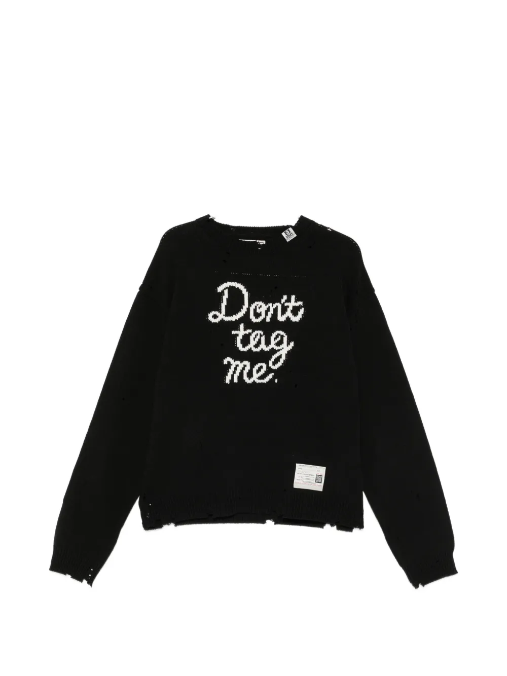 Maison MIHARA YASUHIRO Jacquard distressed knitted sweater - Schwarz