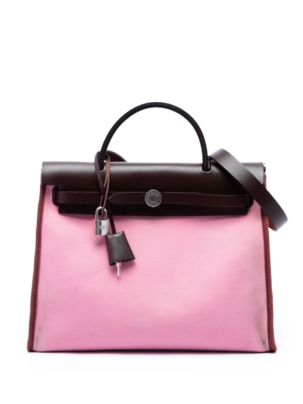 Hermès Pre-Owned 2021 Toile Verso Herbag Zip 31 satchel - Rosa