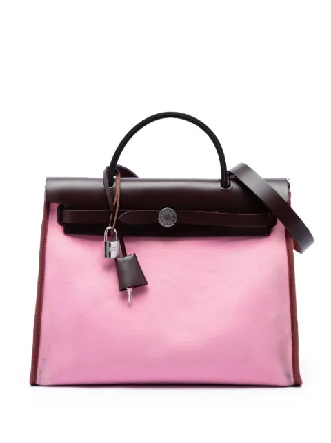 Hermès Pre-Owned 2021 Toile Verso Herbag Zip 31 satchel