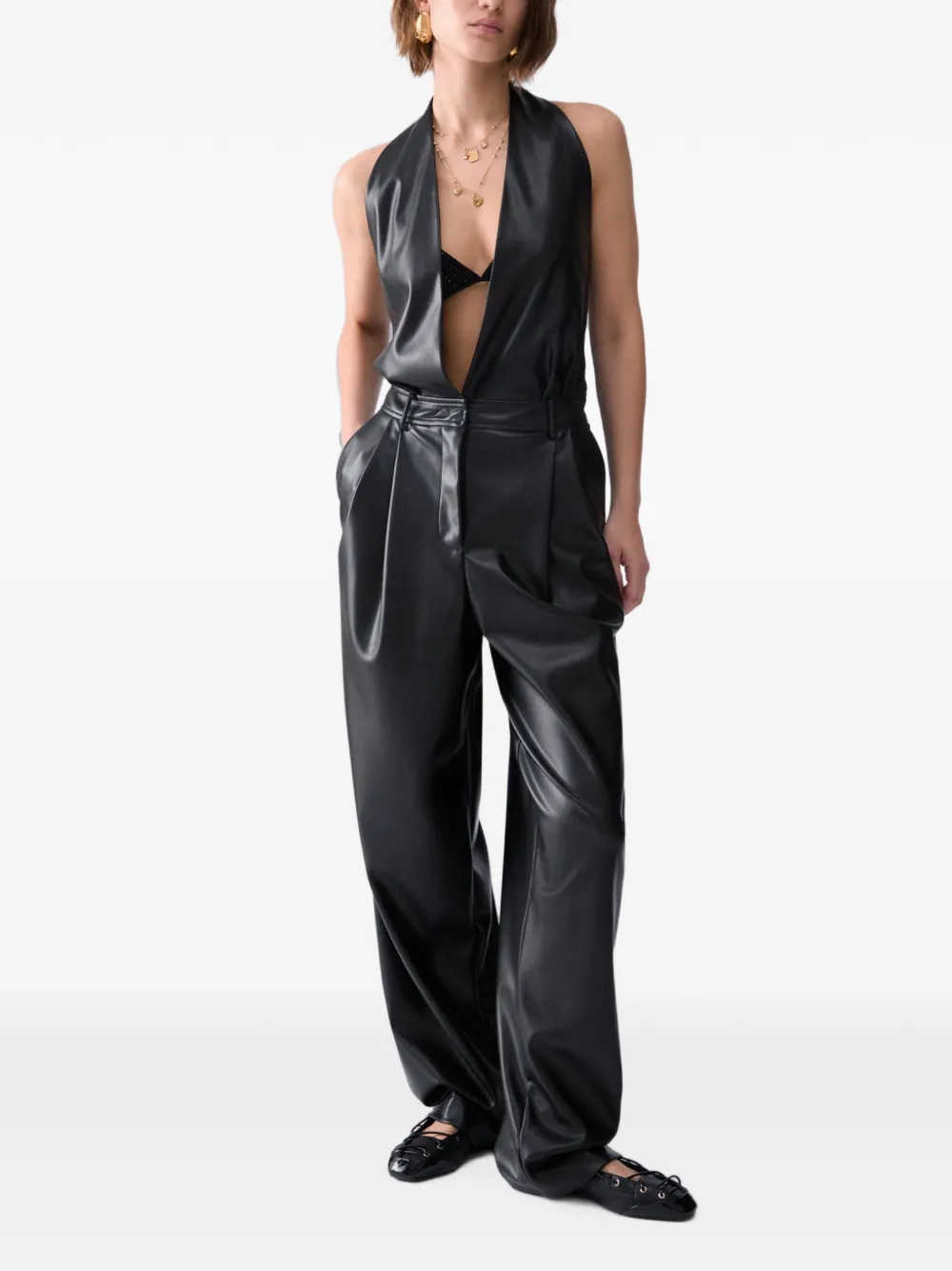 LIU JO Jumpsuit van gecoate stof Zwart