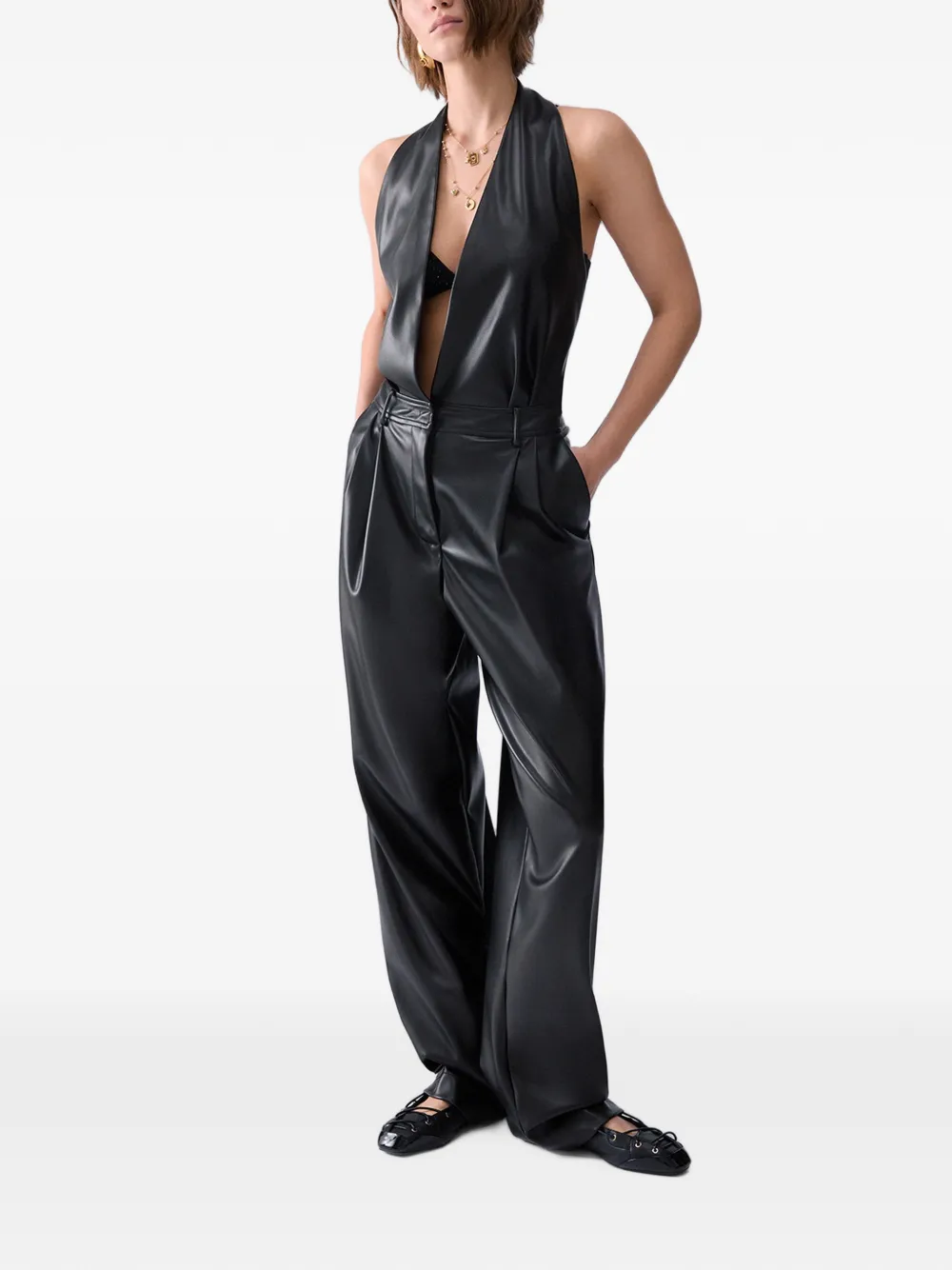 LIU JO Jumpsuit van gecoate stof Zwart
