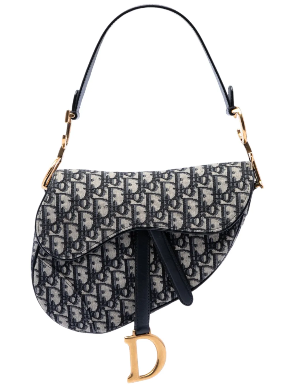 Christian Dior Pre-Owned 2018 Oblique Canvas Saddle Bag shoulder bag - Blau