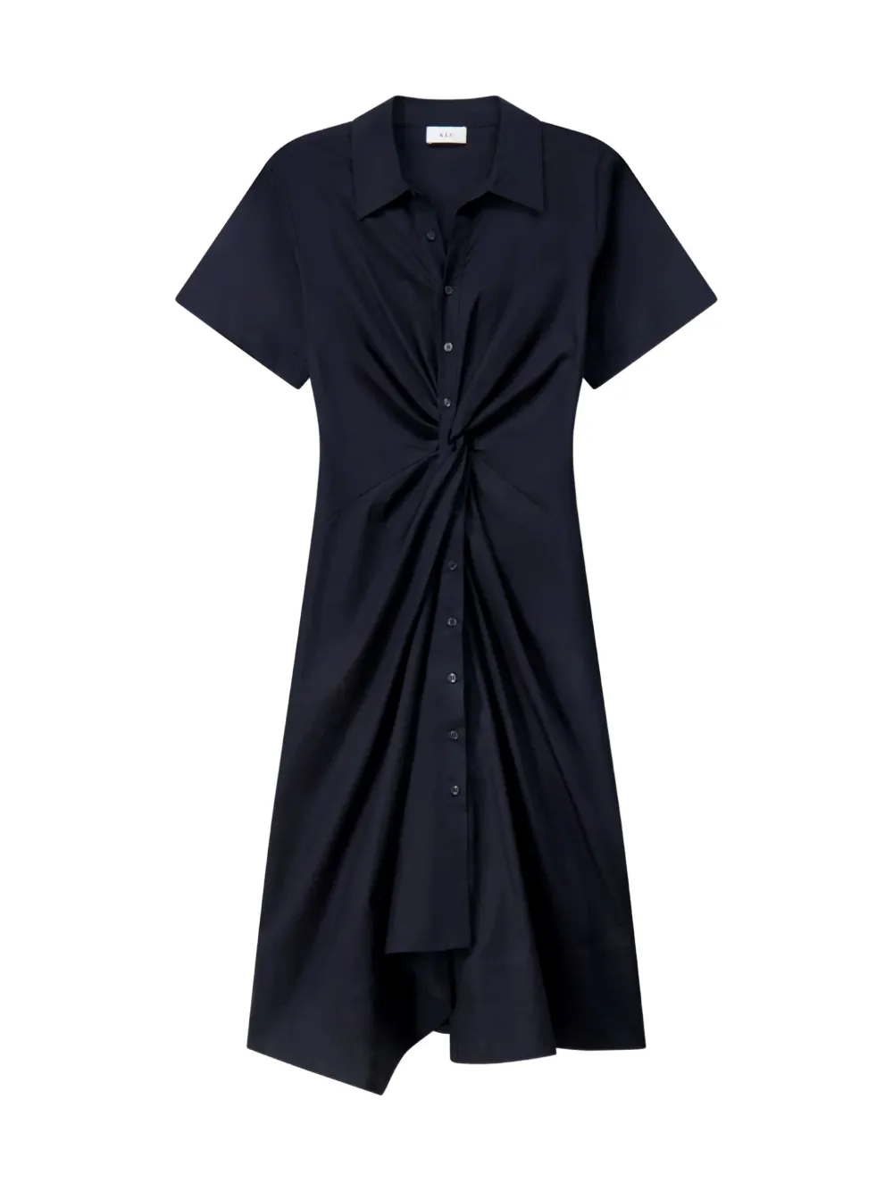 A.L.C. Ana midi-blousejurk met gedraaid detail Zwart