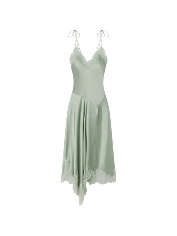 A.L.C. Aleena Lace-trim Midi Dress in Green
