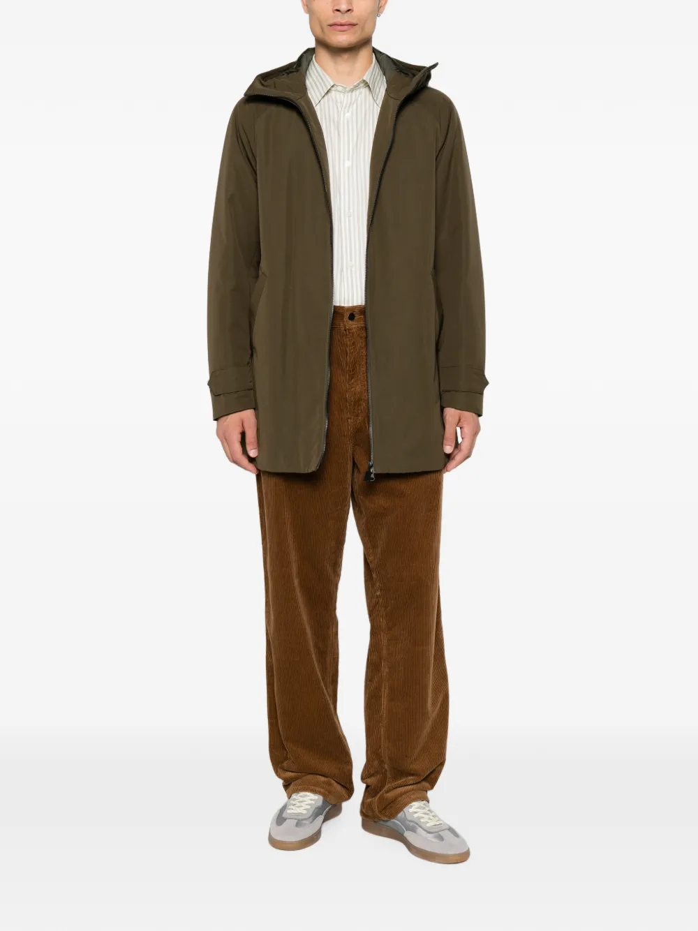 ASPESI Parka met raglan mouwen en capuchon Groen