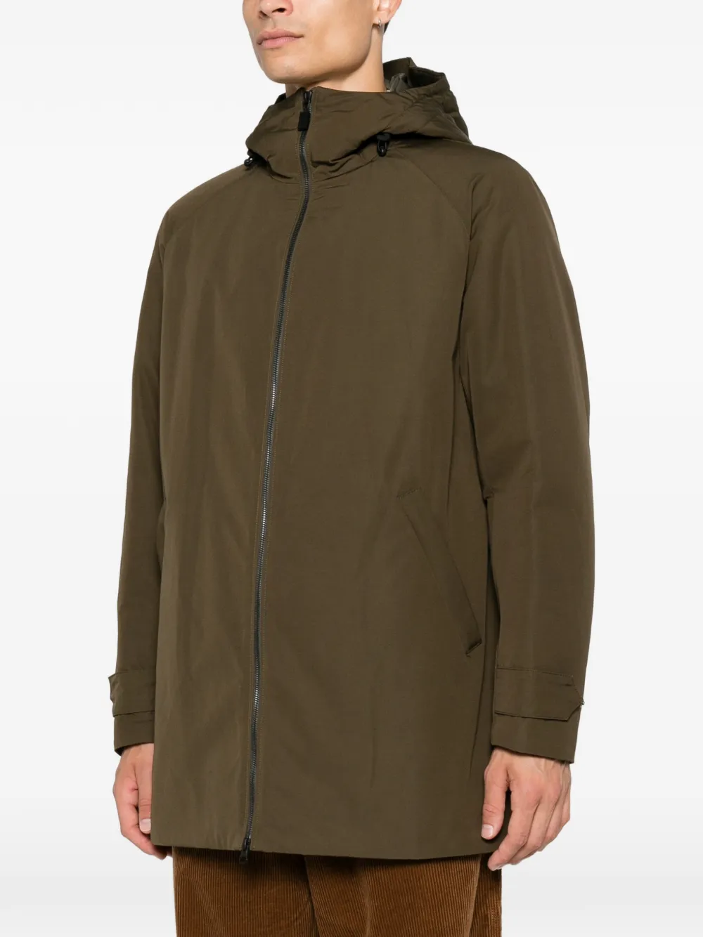 ASPESI Parka met raglan mouwen en capuchon Groen