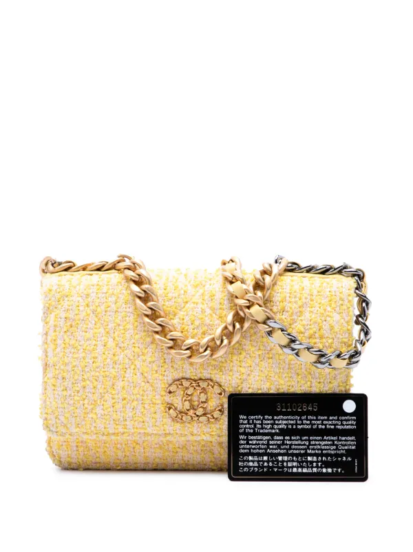 CHANEL Pre-Owned 2021 ツイード 19 ウォレットオンチェーン 