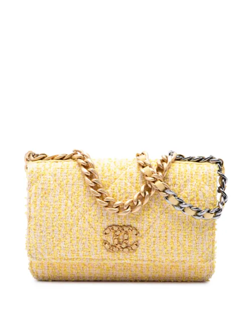 CHANEL Pre-Owned 2021 Tweed 19 Wallet On Chain satchel