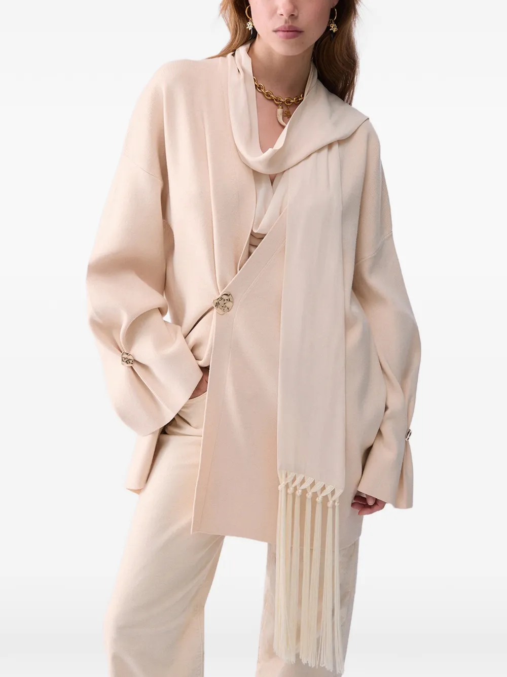 LIU JO Vest met sierknopen Beige