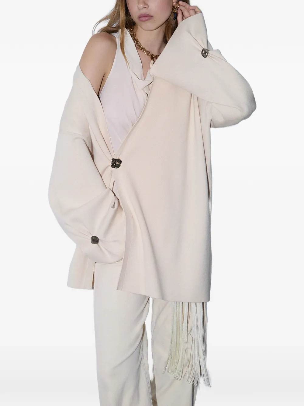 LIU JO Vest met sierknopen Beige