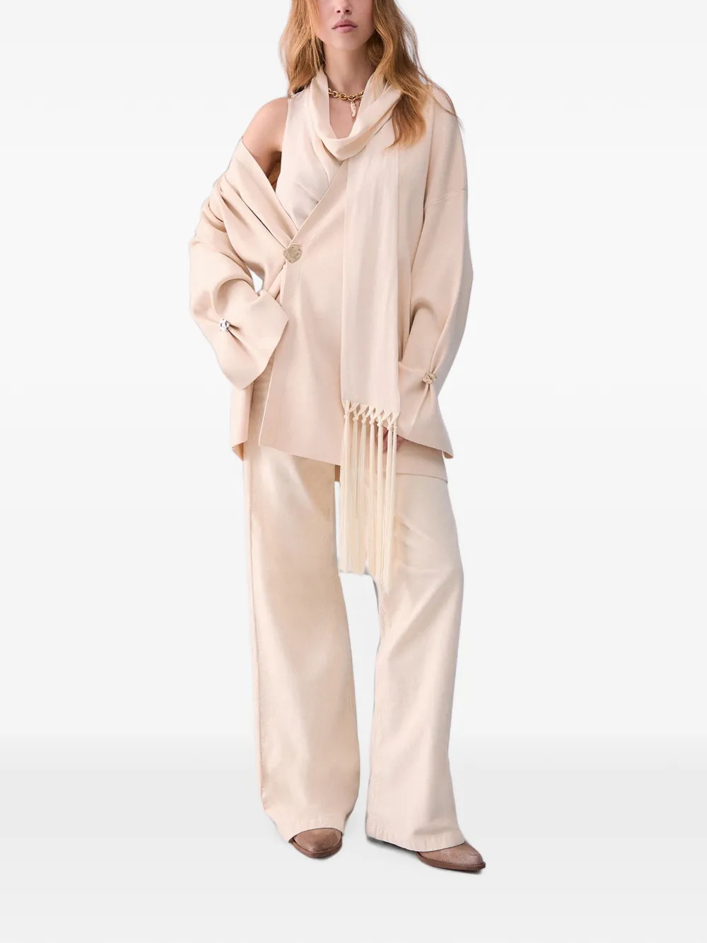 LIU JO Vest met sierknopen Beige