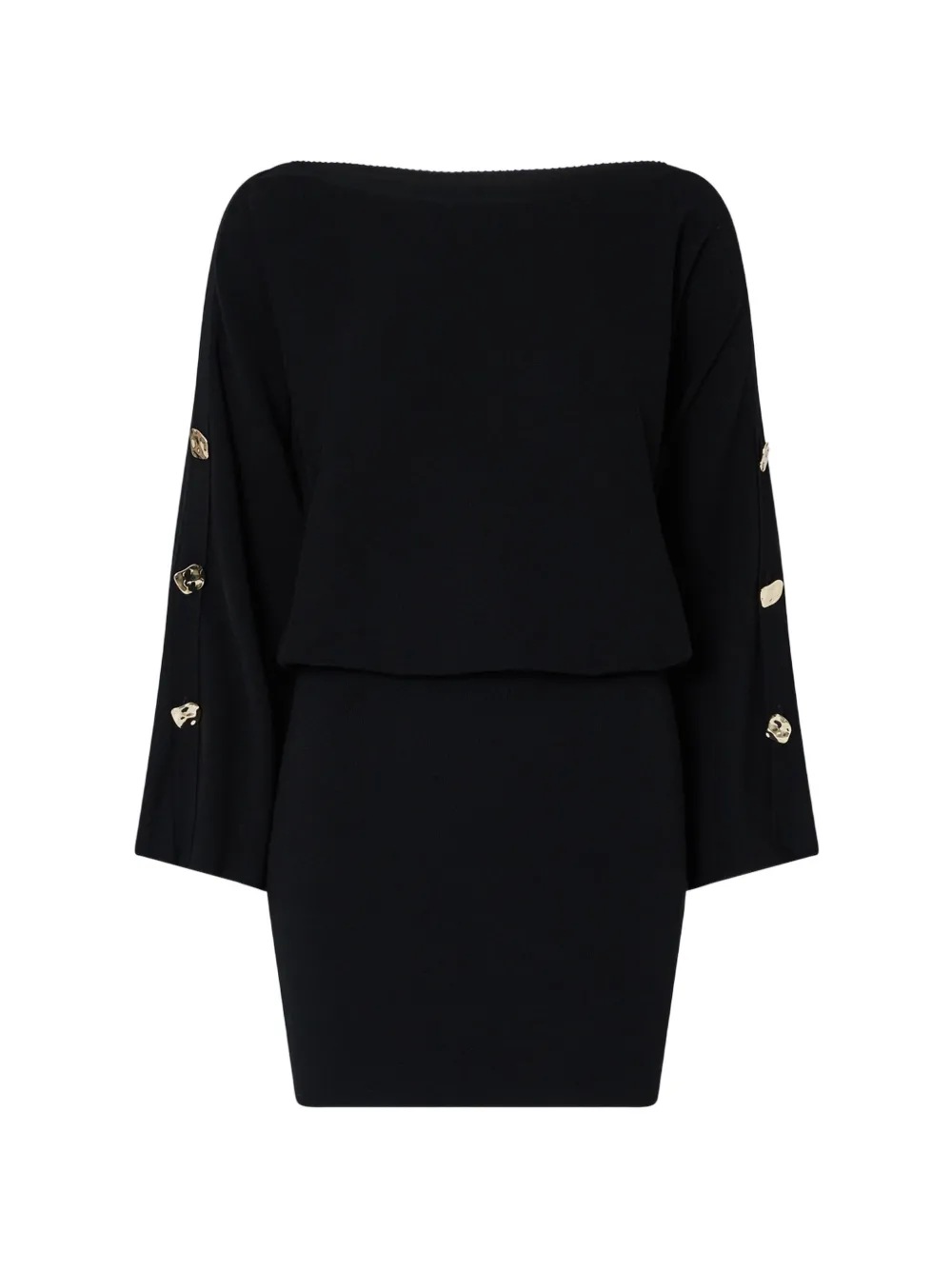 LIU JO short dress with jewel buttons - Nero