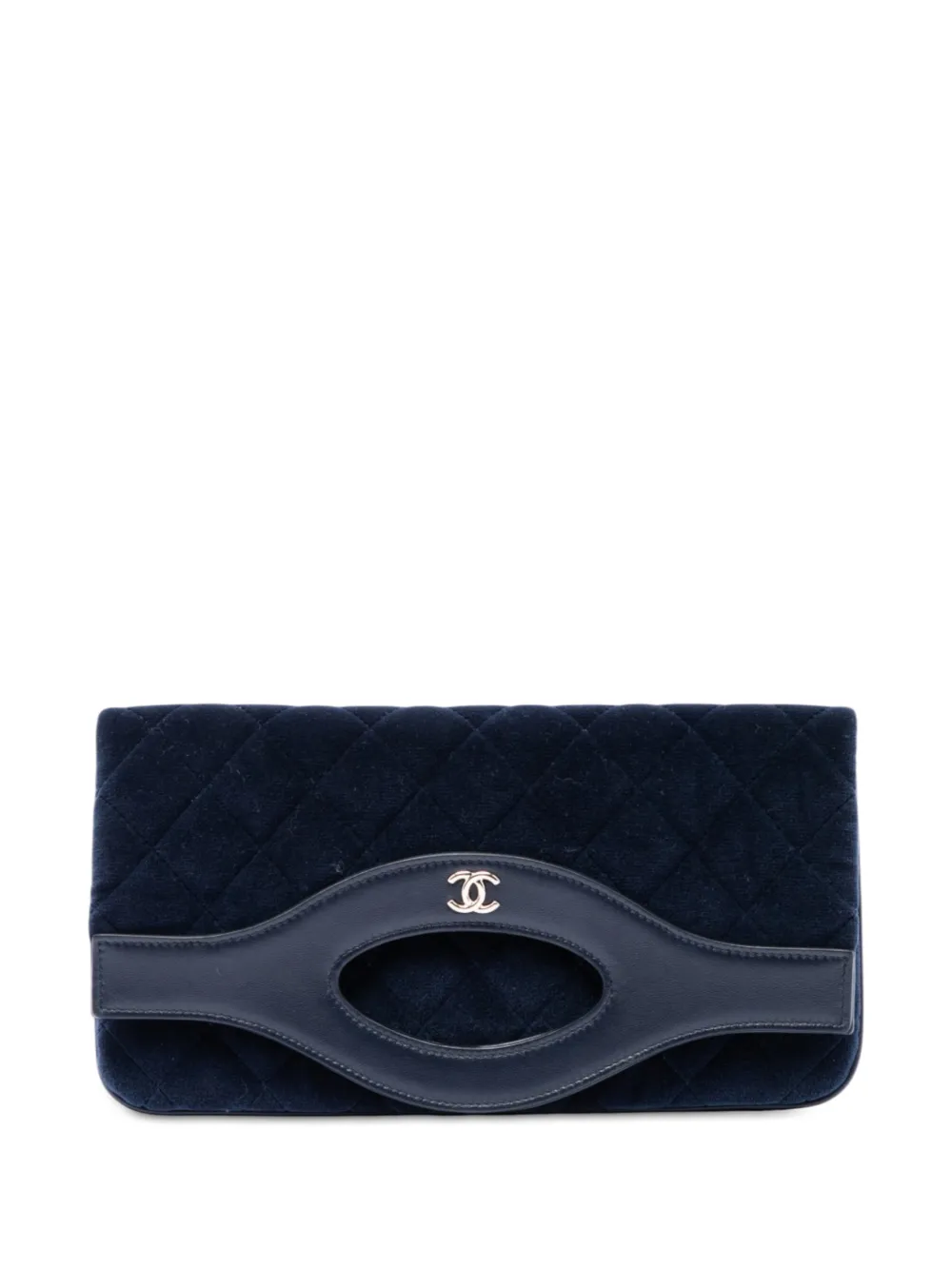 CHANEL Pre-Owned Clutch 31 piccola in velluto trapuntato 2019 - Blu