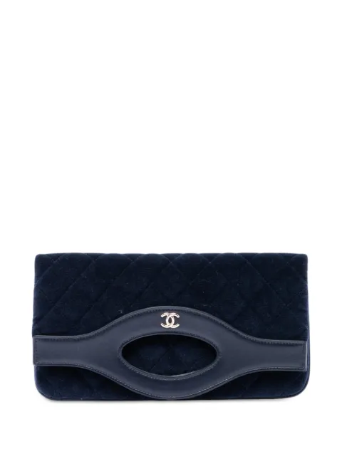CHANEL Pre-Owned petite pochette 31 en velours matelassé (2019)