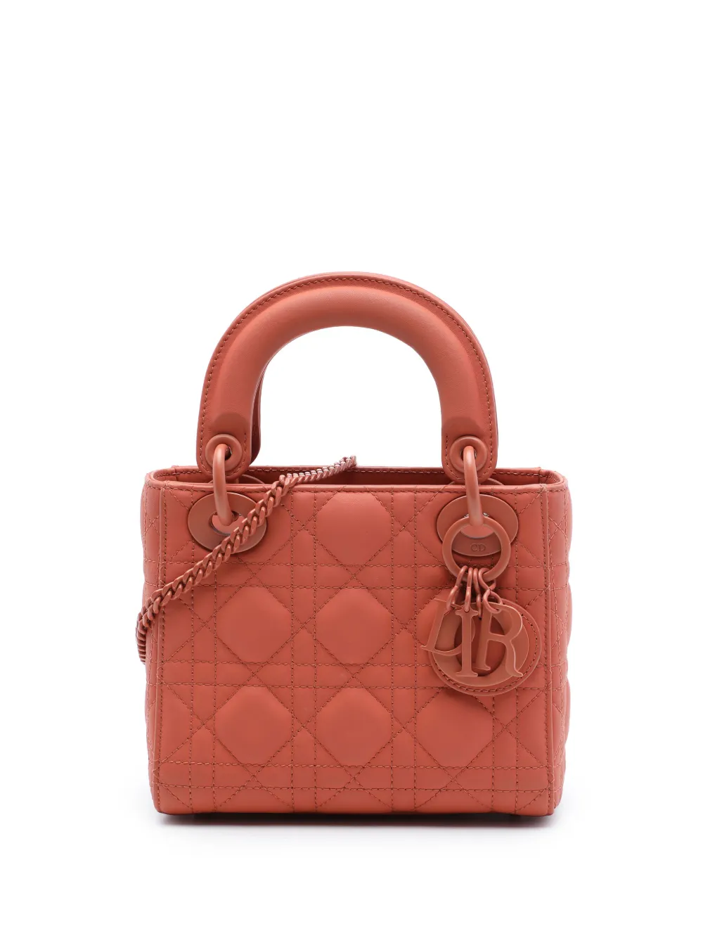 Christian Dior Pre-Owned sac à main Mini Ultra Mat Cannage Lady Dior (2019) - Orange