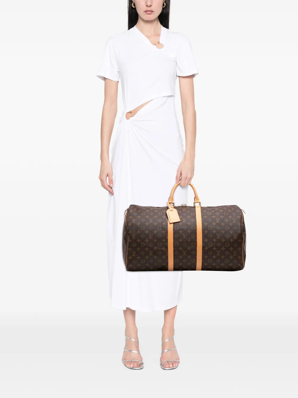 Louis Vuitton Pre-Owned 2017 モノグラム キーポル 55 ボストンバッグ
