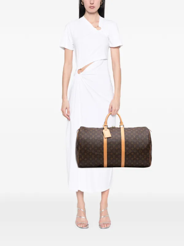 Louis Vuitton Pre-Owned 2017 モノグラム キーポル 55 ボストンバッグ
