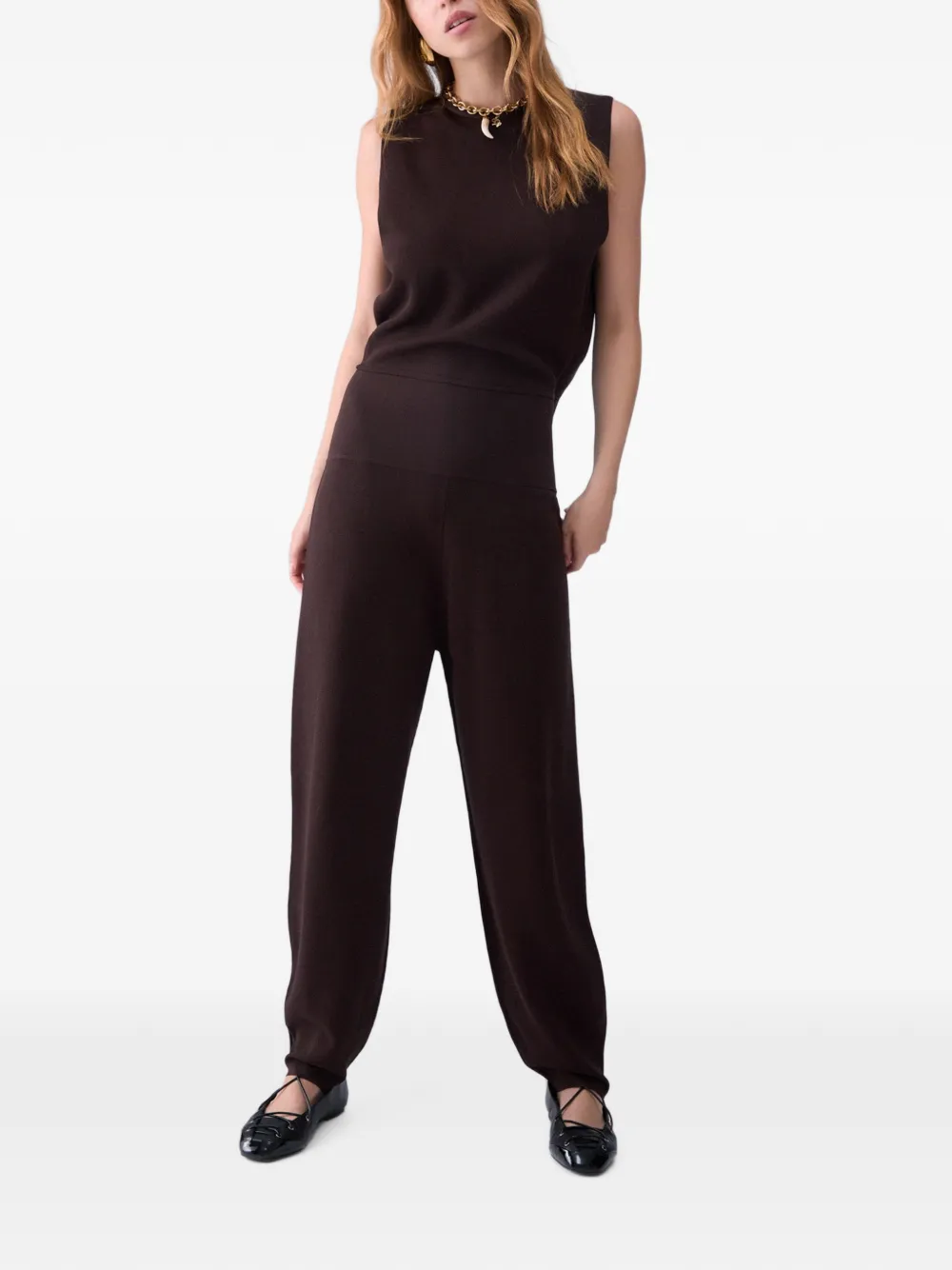 LIU JO Gebreide jumpsuit Bruin