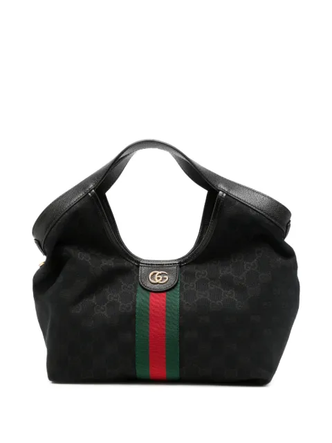 Gucci GG Supreme Web-stripe tote bag