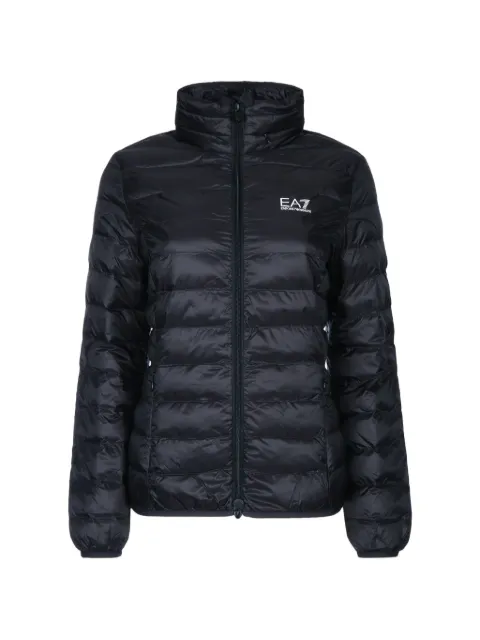 Ea7 Emporio Armani quilted logo-print jacket