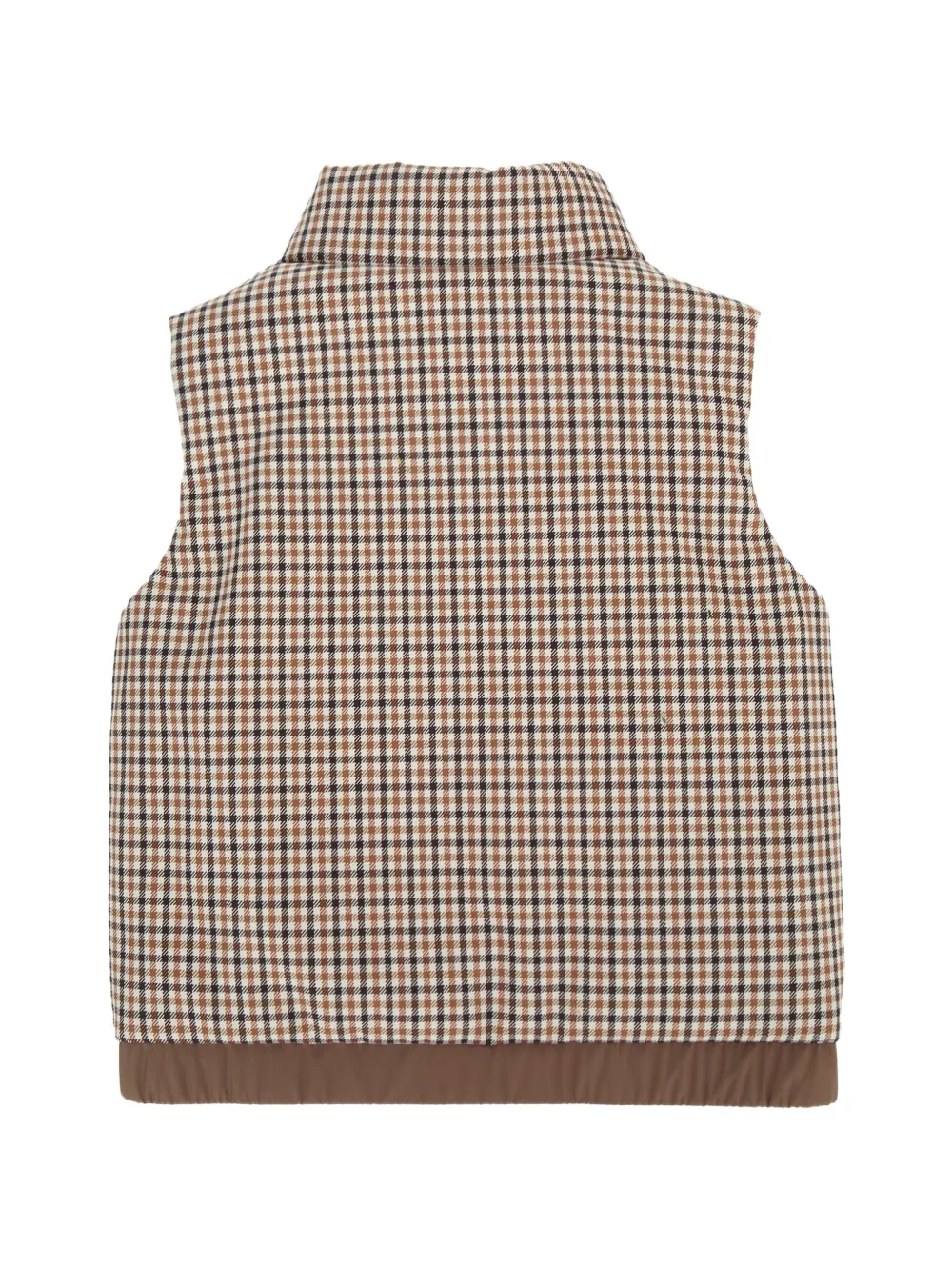 Moncler Enfant Adrien check-patten gilet Bruin