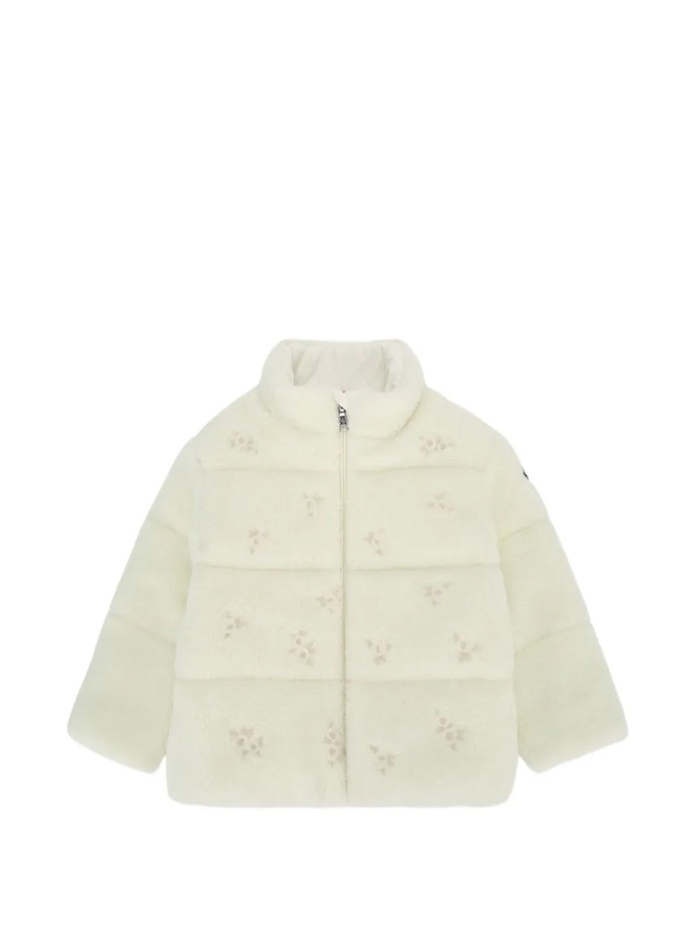 Moncler Enfant Chiara jack met geborduurde bloe Beige