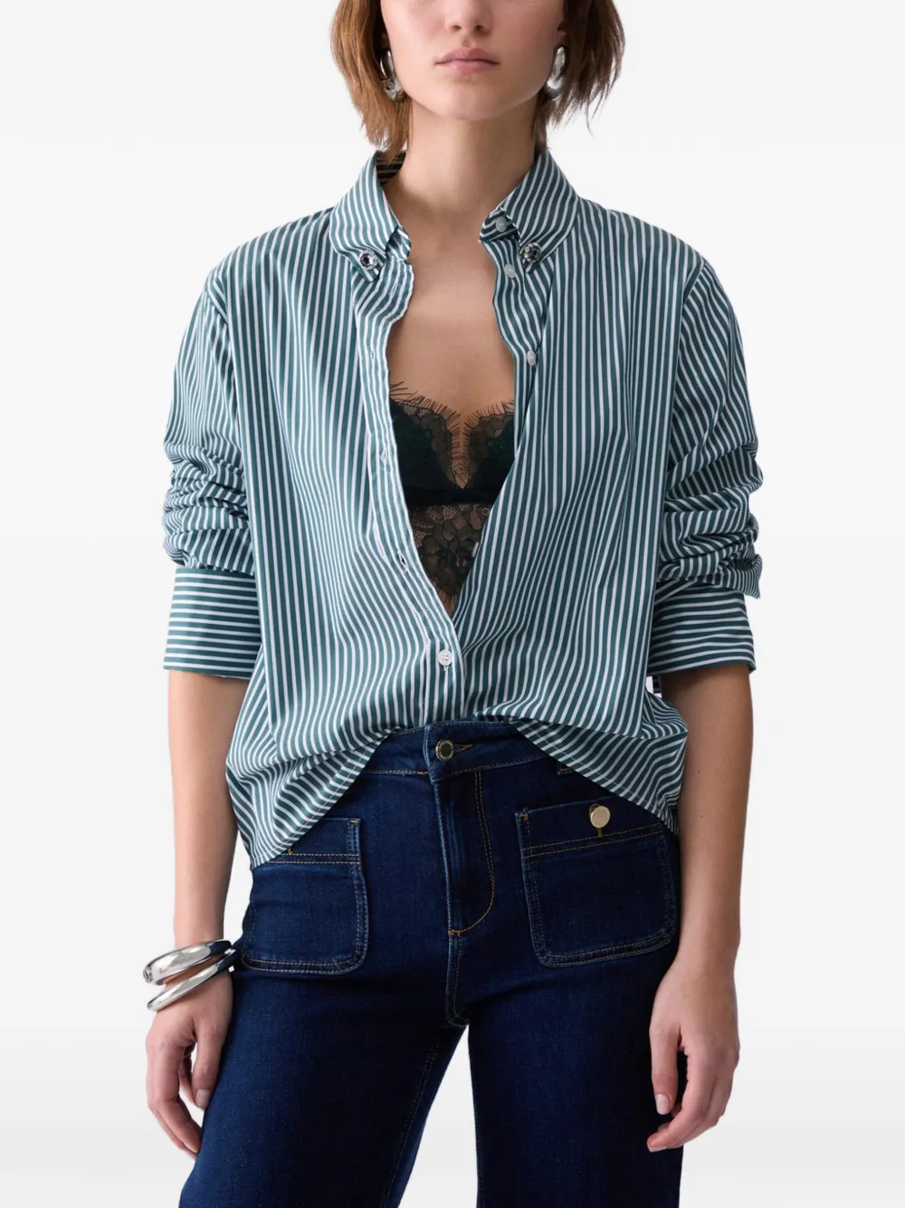 LIU JO Gestreept blouse Groen