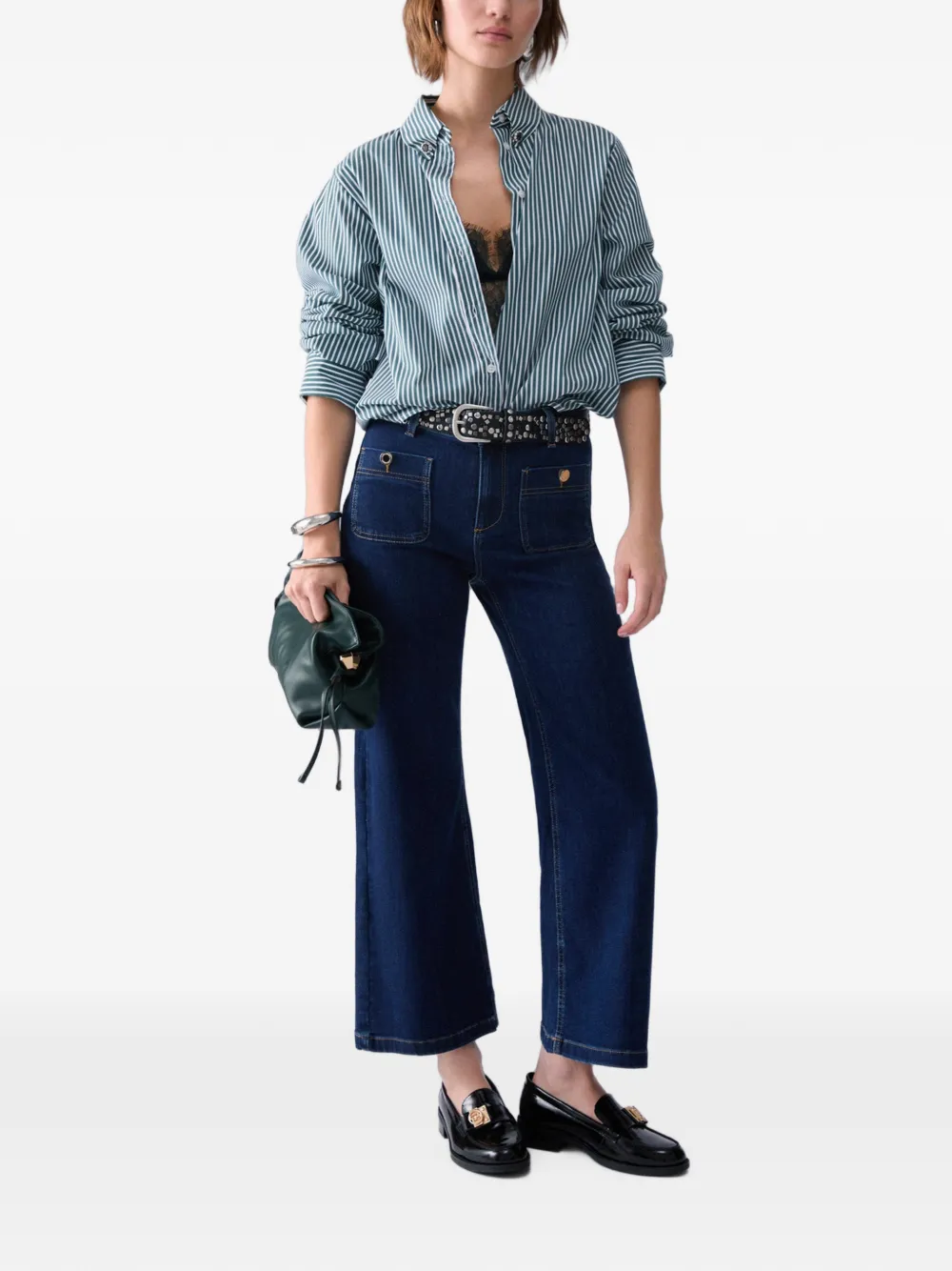 LIU JO Gestreept blouse Groen