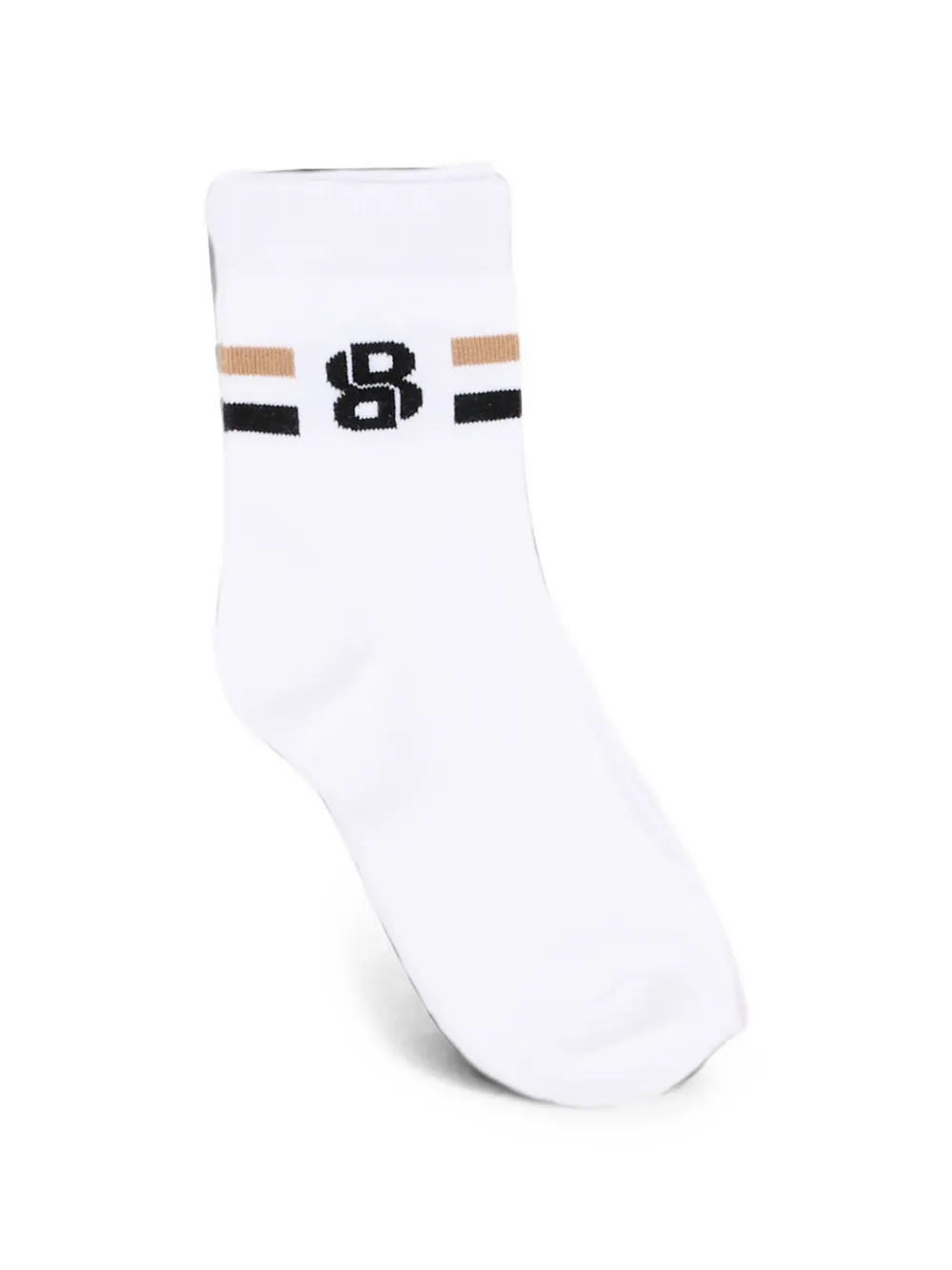 BOSS Kidswear Drie paar sokken met logo Beige