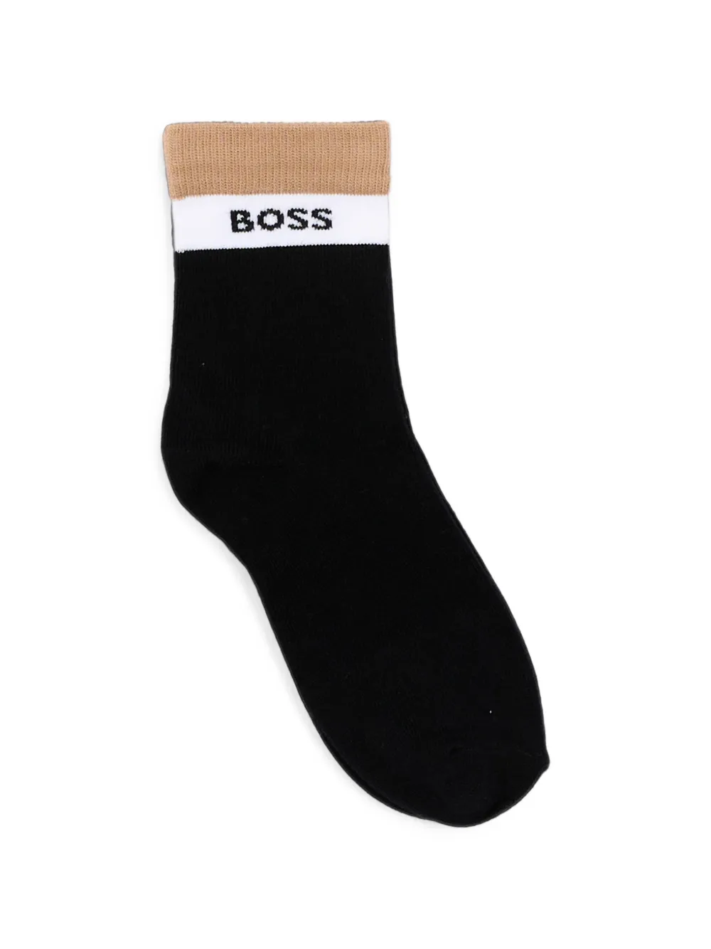 BOSS Kidswear Drie paar sokken met logo Beige