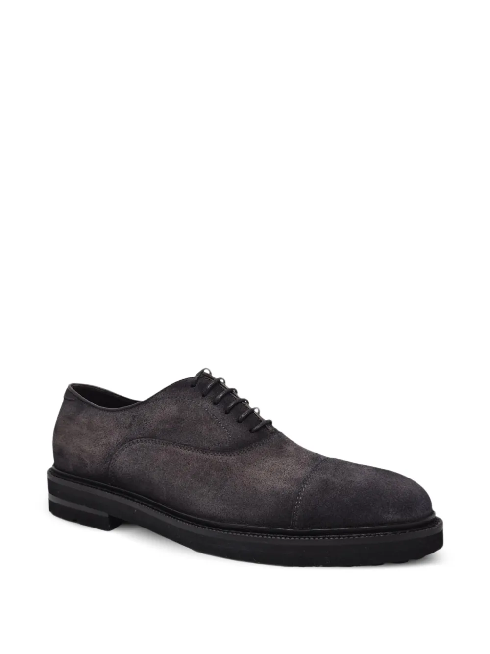 Henderson Baracco suede cap-toe oxford shoes Grijs