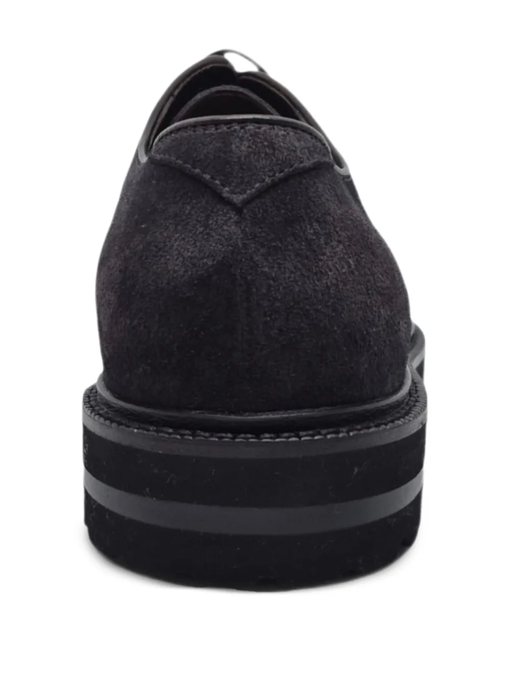 Henderson Baracco suede cap-toe oxford shoes Grijs