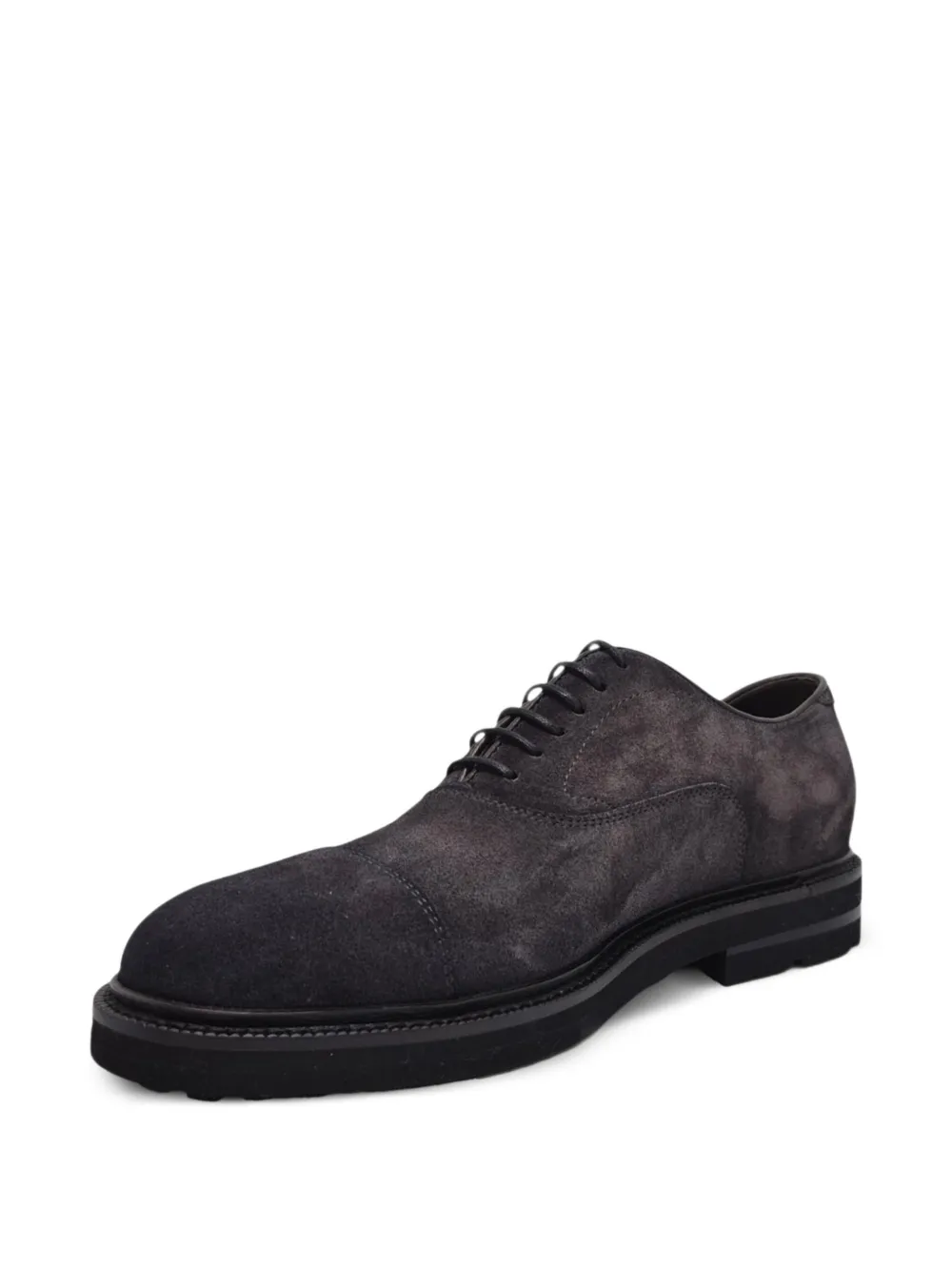 Henderson Baracco suede cap-toe oxford shoes Grijs