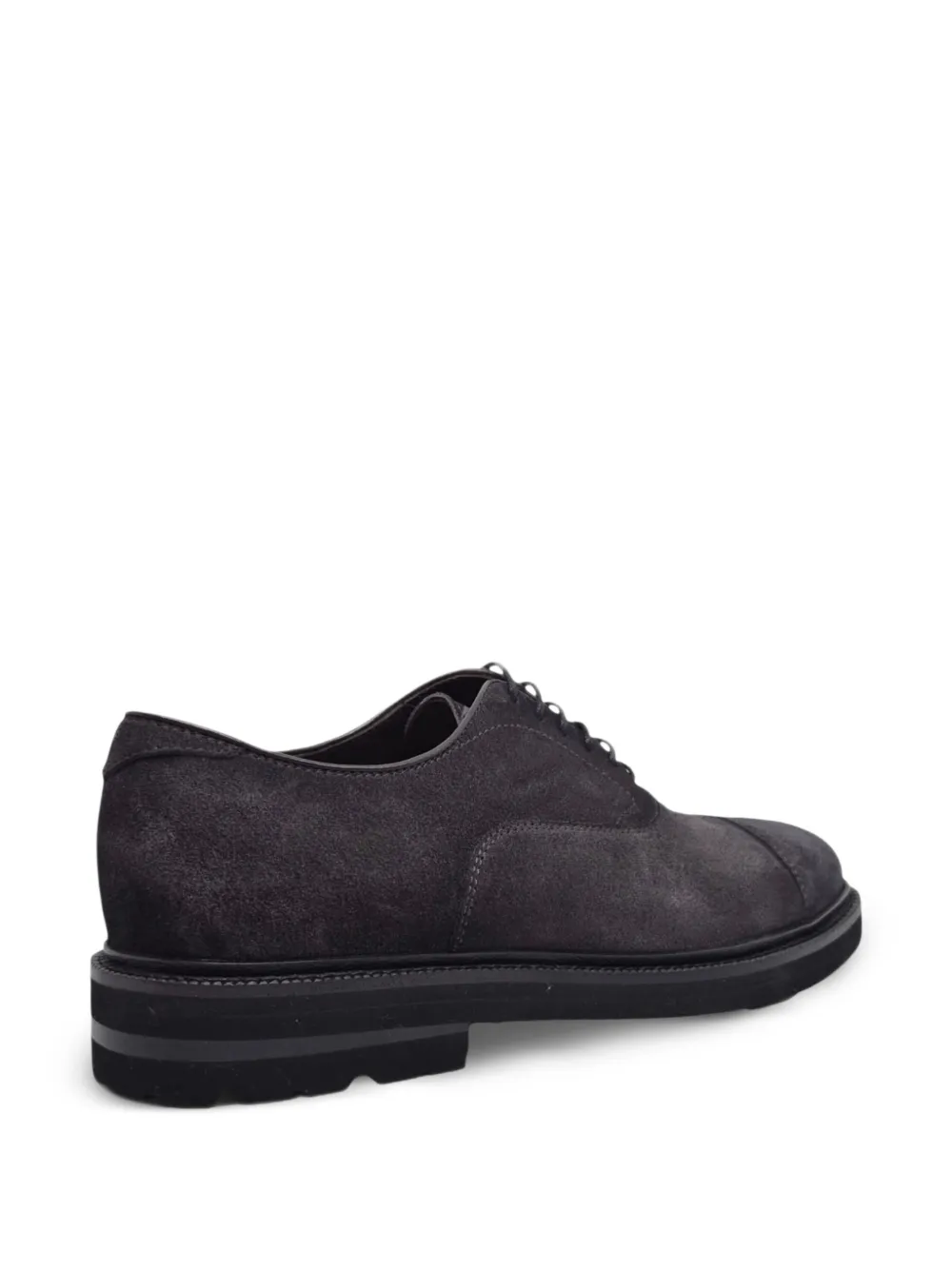 Henderson Baracco suede cap-toe oxford shoes Grijs