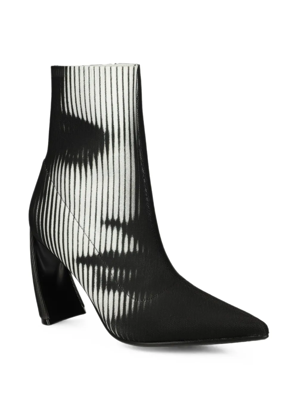 United Nude graphic-print pointed-toe ankle boots Zwart