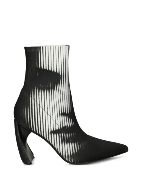United Nude 그래픽 프린트 포인티드 토 앵클 부츠