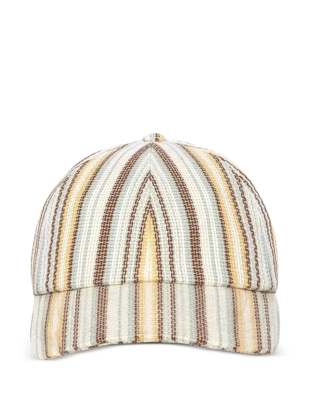 Drôle De Monsieur cotton striped baseball cap - Toni neutri