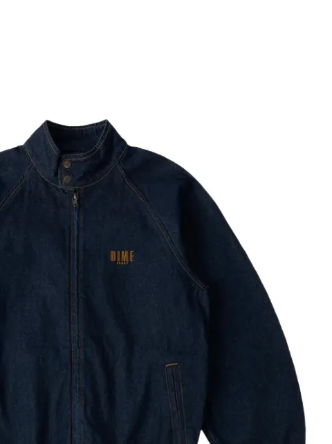 dime logo-embroidered raglan-sleeve denim jacket