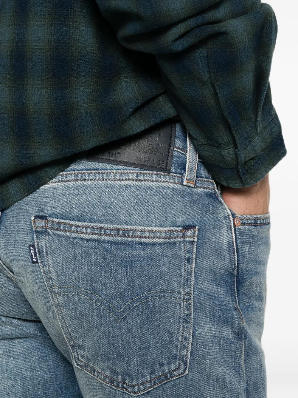 Levi's Slim-fit jeans Blauw