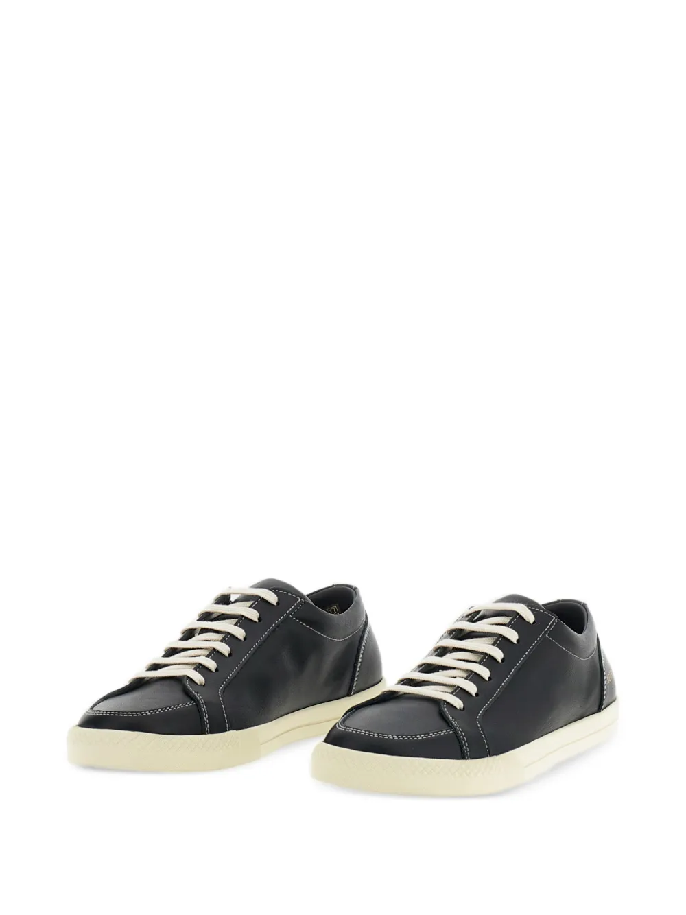 Common Projects 배색 스티치 레더 스니커즈 | 블랙 | Image 1