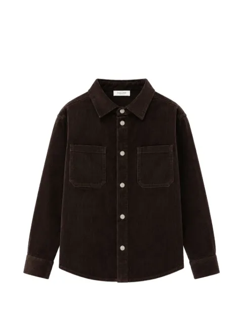 Golden Goose Kids chemise en velours côtelé et logo