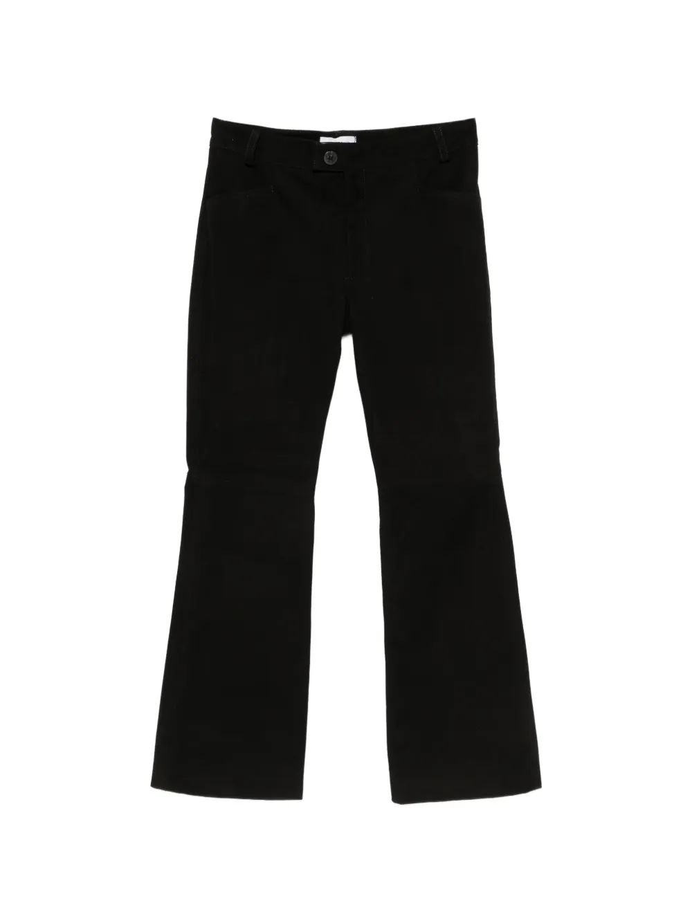 Ernest W. Baker suede flared trousers