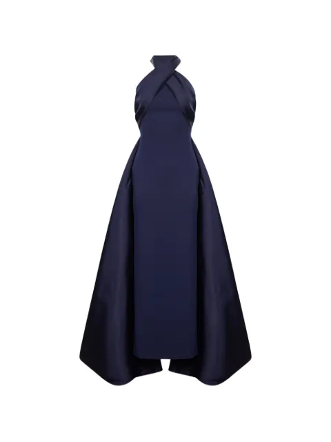 Solace London The Rumi crossover halterneck gown